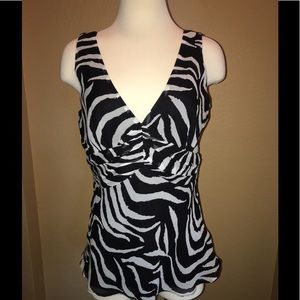 WHBM Zebra Print Top